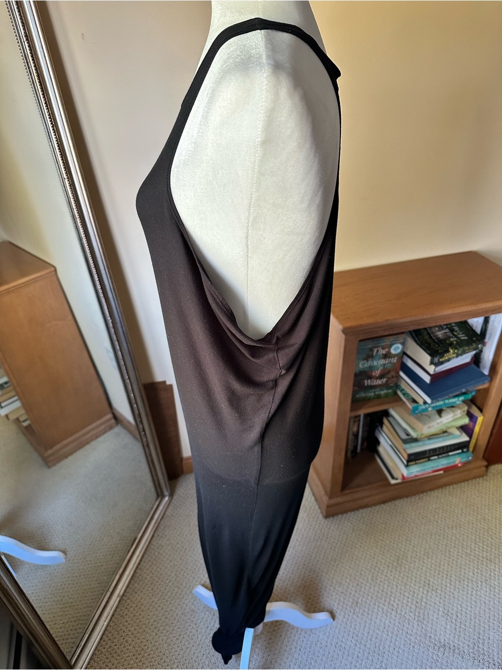 Mikoh Mavericks Black Maxi Dress Coverup Racerback Sz 1/Sm - Picture 5 of 13